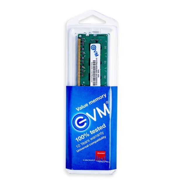 EVM 8GB DDR3 Desktop RAM 1600MHz | Long-DIMM – 1.35V Low Voltage | 240-PIN Pin, Intel & AMD Compatible | High-Speed PC Memory Upgrade | 10 Year Warranty (EVMT8G1600U86P)