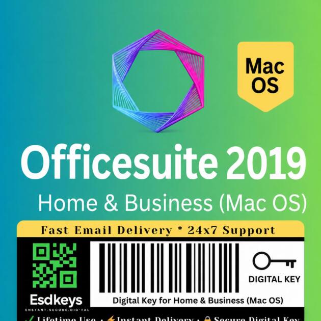 Home & Business Productivity Software 2019 for Mac | 1 User | One-Time Activation | Delivery Within 2 Hours | No CD/DVD | EsdKeys