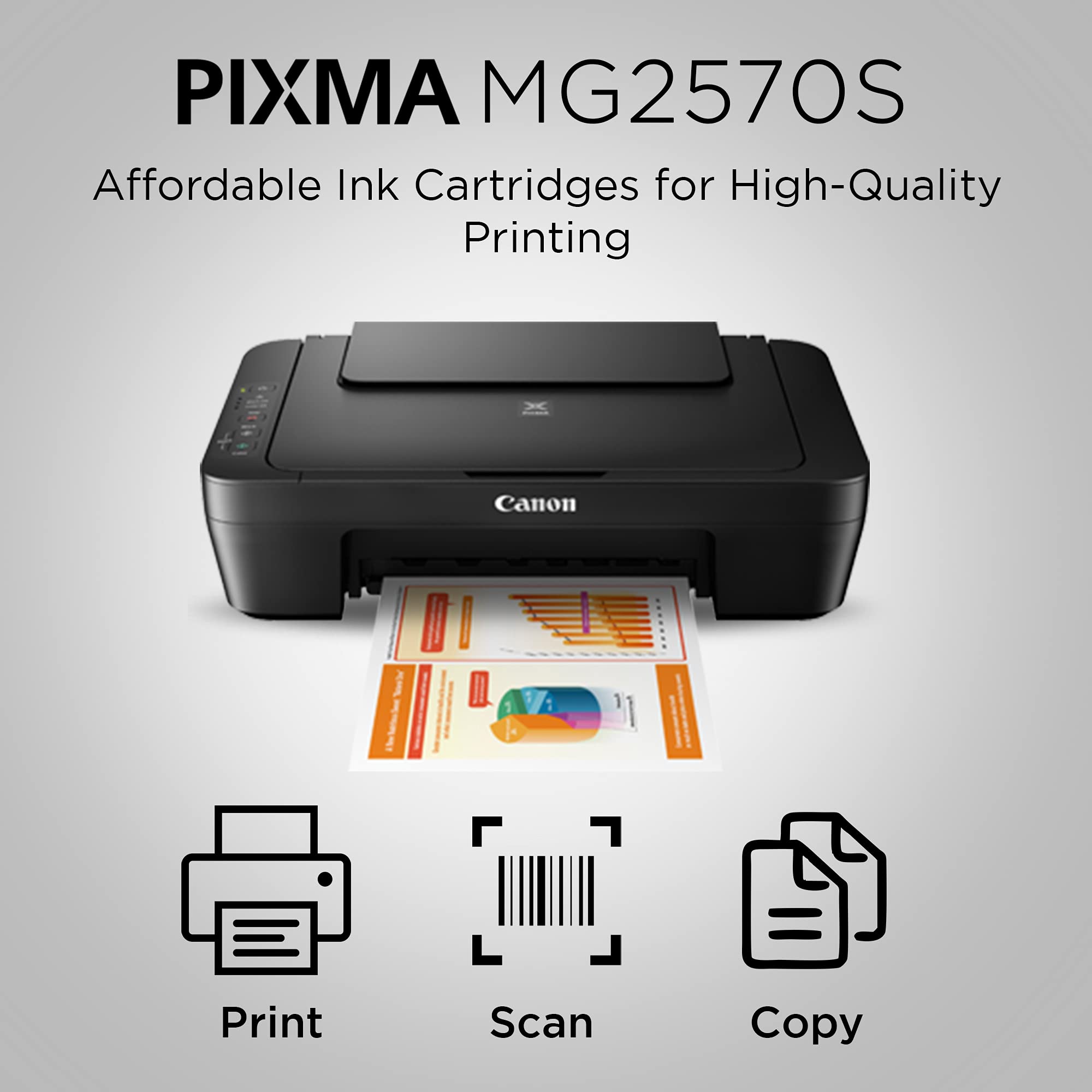 MG2570S Multi-Function Inkjet Colour Printer (Black) - Image 5
