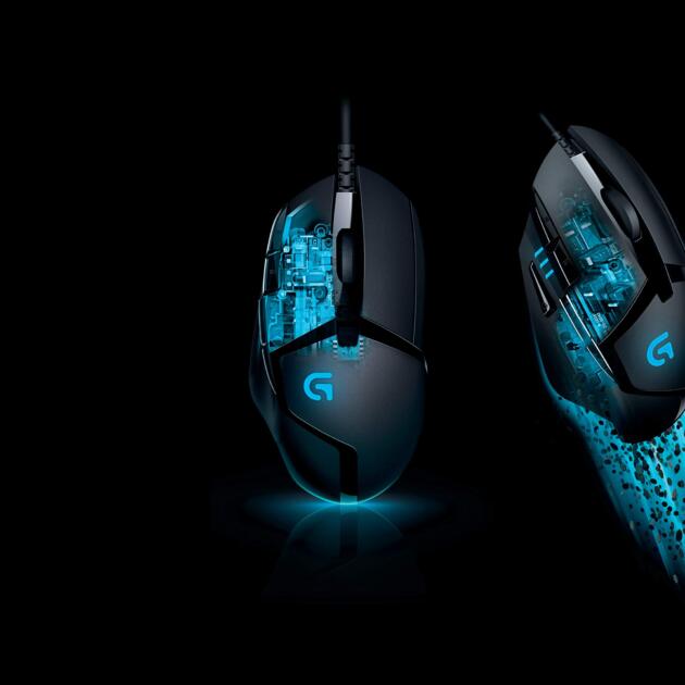 Logitech G402 Hyperion Fury USB Wired Gaming Mouse, 4,000 DPI, Lightweight, 8 Programmable Buttons, Compatible for PC/Mac - Black