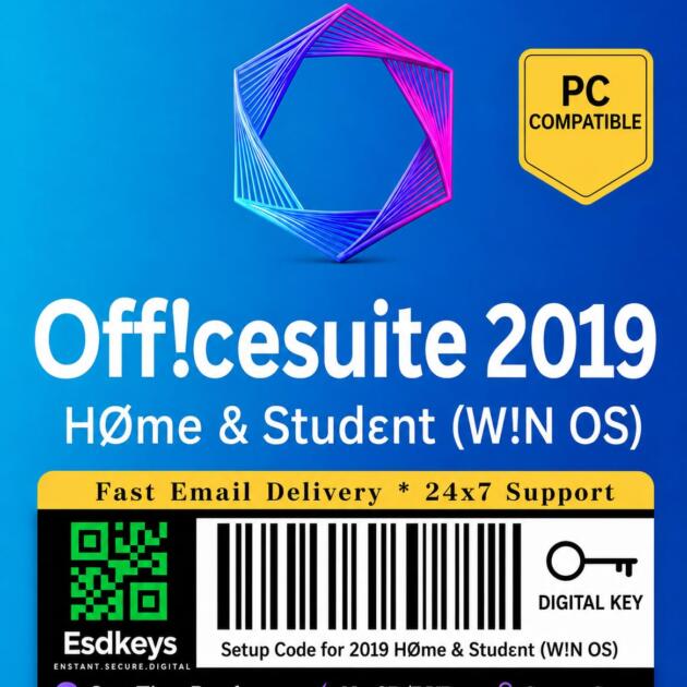 Home & Student Productivity Software 2019 for PC | 1 User | One-Time Activation | Compatible with Windows 10 and 11 | Delivery Within 2 Hours | No CD/DVD | EsdKeys