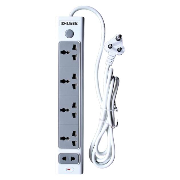 4+1 Universal Socket Power Strip with 2M Heavy-Duty Copper Cable | Smart Fuse with Surge & Overload Protection | Flame-Retardant, Child-Safe Design | Ideal for Home, Office & Study Setups