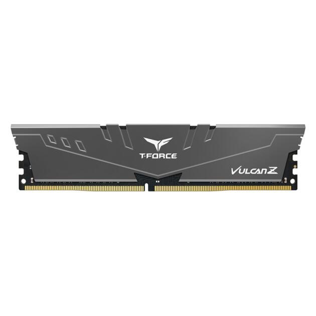T-Force Vulcan Z 8GB 3200MHz (3200MT/s) CL16 Grey DDR4 UDIMM Desktop Gaming Memory, Metal Heatsink, Supports XMP 2.0, Compatible with Intel/AMD CPU, High Performance, Low Latency RAM Module