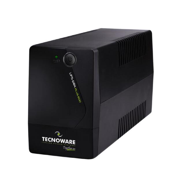 Tecnoware Era Plus 800 UK Together on UPS - Uninterruptible Power Supply - 2 UK Outlets - Battery Life up to 15 Min with 1 PC or 40 Min with Router Modem - Power 800 VA