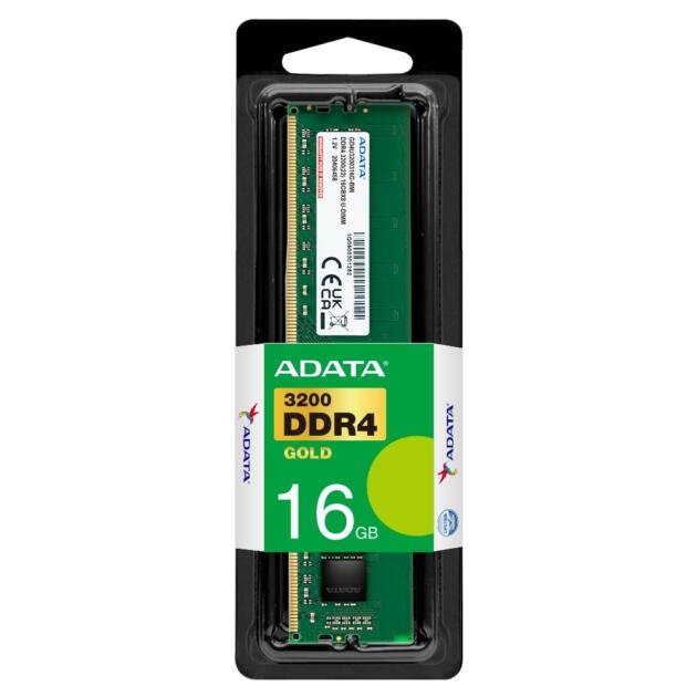 Premier 16GB 3200MHz U-DIMM DDR4 Desktop Memory, Single RAM Module, Supports Intel & AMD CPUs, XMP Profile Support, Fast Data Transfer, Enhanced Efficiency, AD4U320016G22-SGN