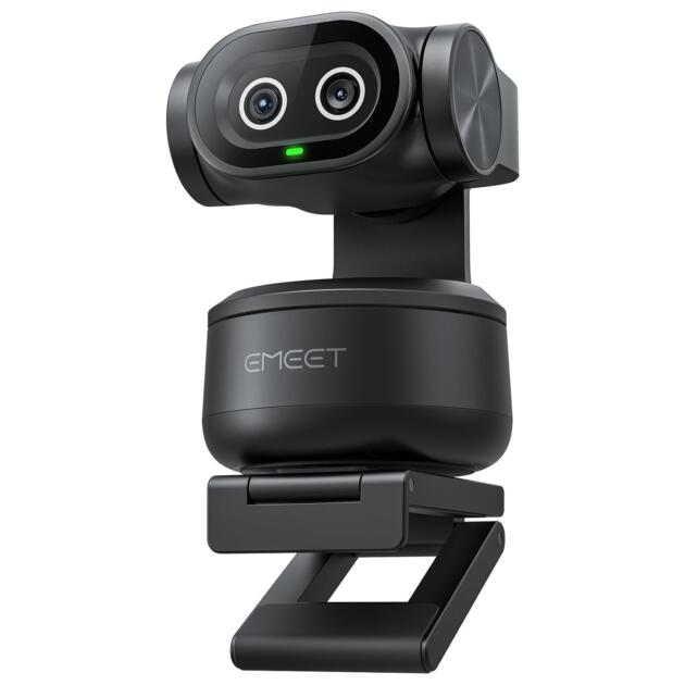 PIXY 4K Dual-Camera AI-Powered PTZ Webcam with AI Tracking, 0.2s Autofocus, Sony Sensor, 3 Mics, Presets, and Gesture Control – Compatible with OBS, Twitch, Switch 2, and Streaming