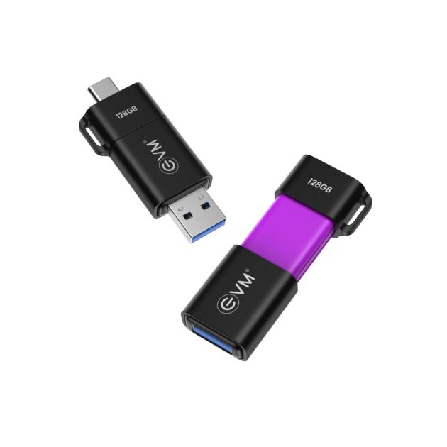 EnXO 128GB OTG Flash Drive USB 3.2 Gen 1 | Versatile Dual USB Type-C & Type-A Connectors | Rapid 120MB/s Read| Smartphone Laptop Tablet Smart TV | Plug & Play | 10 Years Warranty (ENXO/128GB)