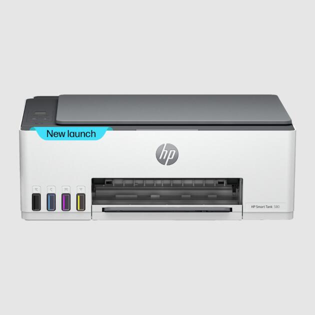 Smart Tank 580 All-in-One WiFi Colour Printer | 1 Extra Black Ink Bottle | 1+1 Year Extended Warranty on Registration| Up to 8000 Black & 6000 Colour Prints I Print,Scan & Copy for Office/Home