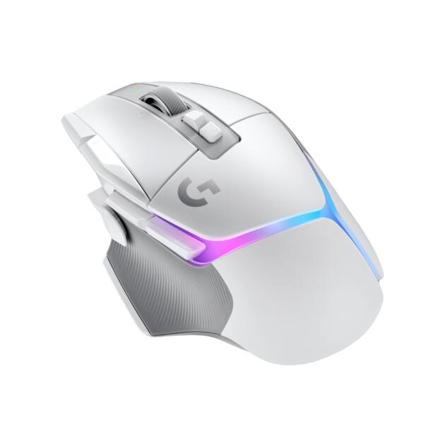 502 X Lightspeed Plus Wireless RGB Gaming Mouse - Optical Mouse with LIGHTFORCE Hybrid switches, LIGHTSYNC RGB, Hero 25K Gaming Sensor, Compatible with PC/macOS/Windows - White