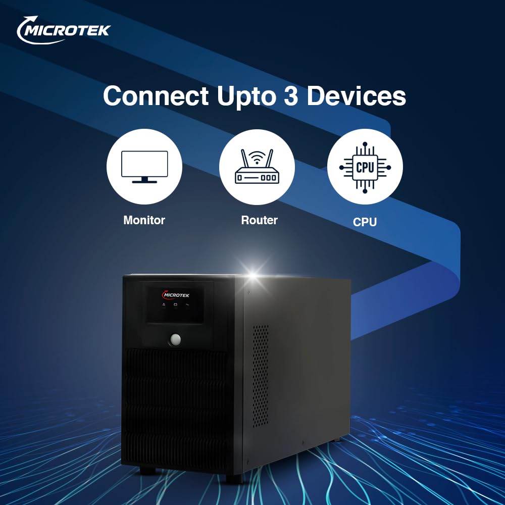 Desire Pro+ 1000VA UPS | 12V Battery | Simulated Sine Wave | Auto Restart | Input 140-300V AC | Output 220/230V ±10% | Ideal for PCs, Routers, Home Office Backup - Image 4