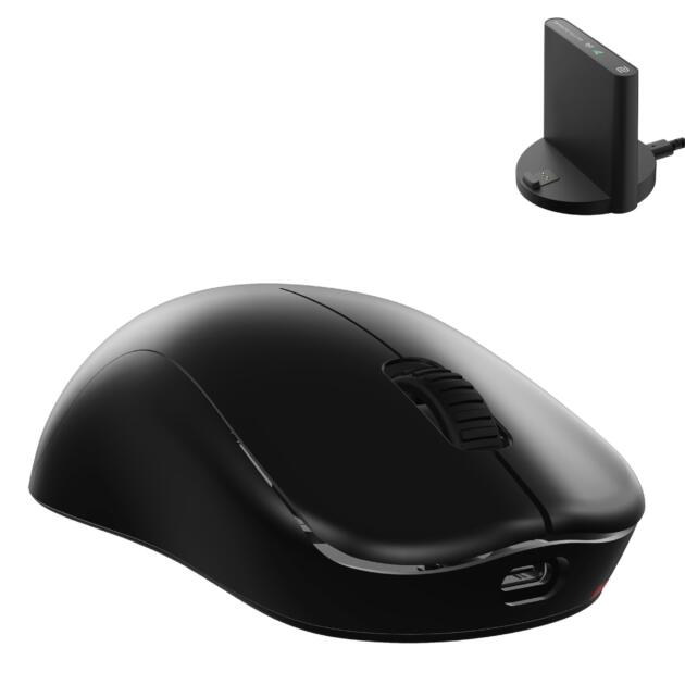 Zowie U2-DW Wireless Symmetrical Gaming Mouse for Esports (Medium)|60g Lightweight|4000Hz Polling Rate with Enchanced Receiver|Driverless Plug & Play - 7 Buttons |PAW 3950 Sensor |Extra Skates