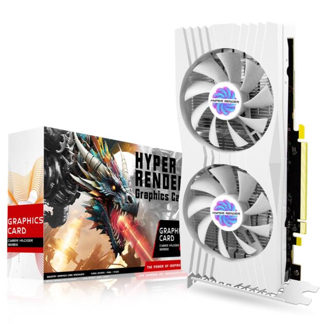 RX 580 8GB Graphics Card 2048SP DDR5 256 Bit Graphics Card for Gaming PC Computer Graphics Boards PCIE 3.0 Twin Freeze Fans Computer Video Card with HDMI/DP/Ports (White)