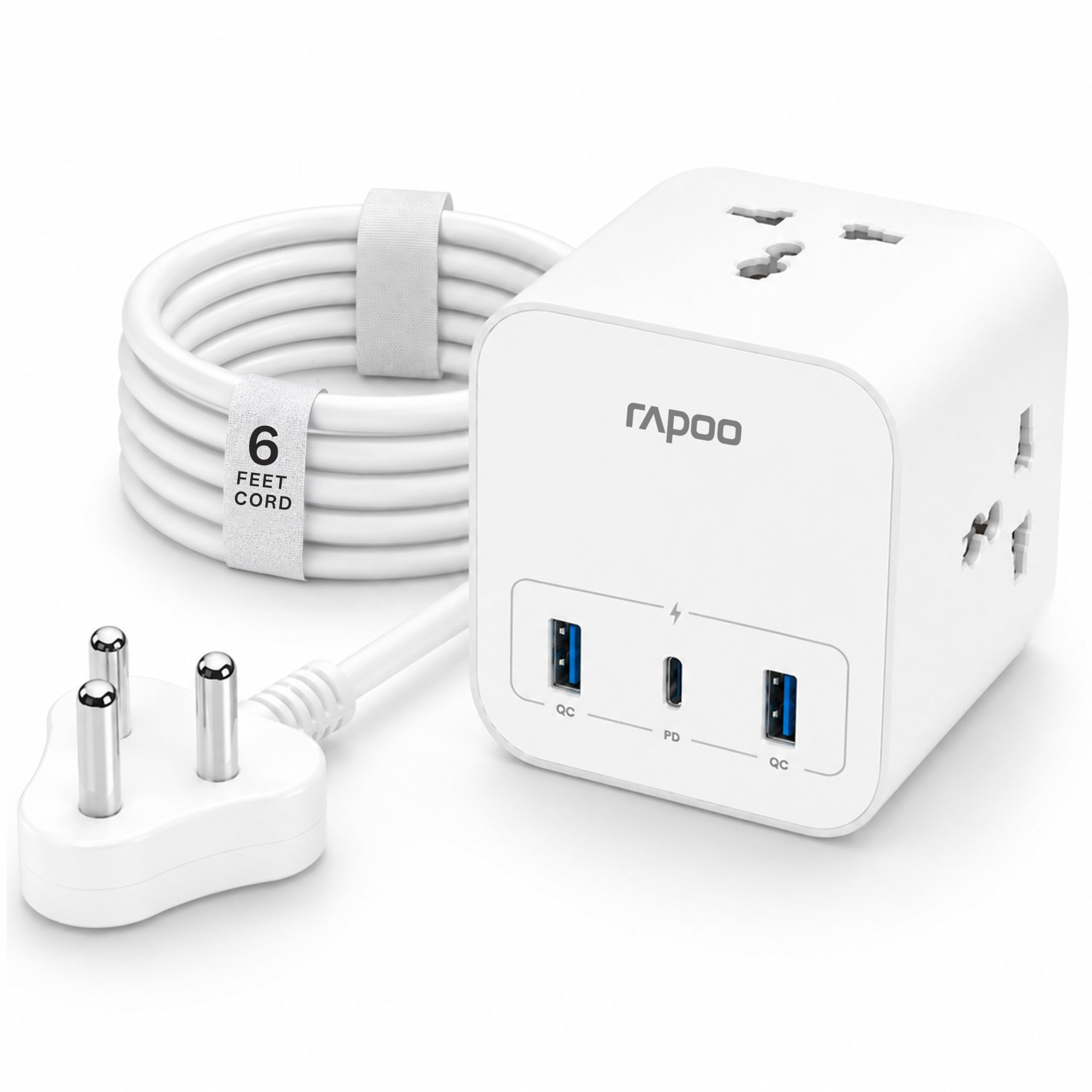 SP30 6in1, Heavy Duty Power Extension, 3 AC Socket, 2 USB A, 1 Type C