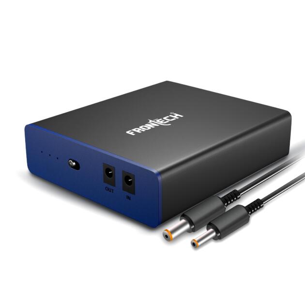 Mini UPS Battery Backup – 2×2200 mAh (4400 mAh), 12 V DC Voltage‑Regulated, Built‑in Surge Protection, Up to 3.5 H Backup for Routers, CCTV & Set‑Top Boxes (UPS-0022)