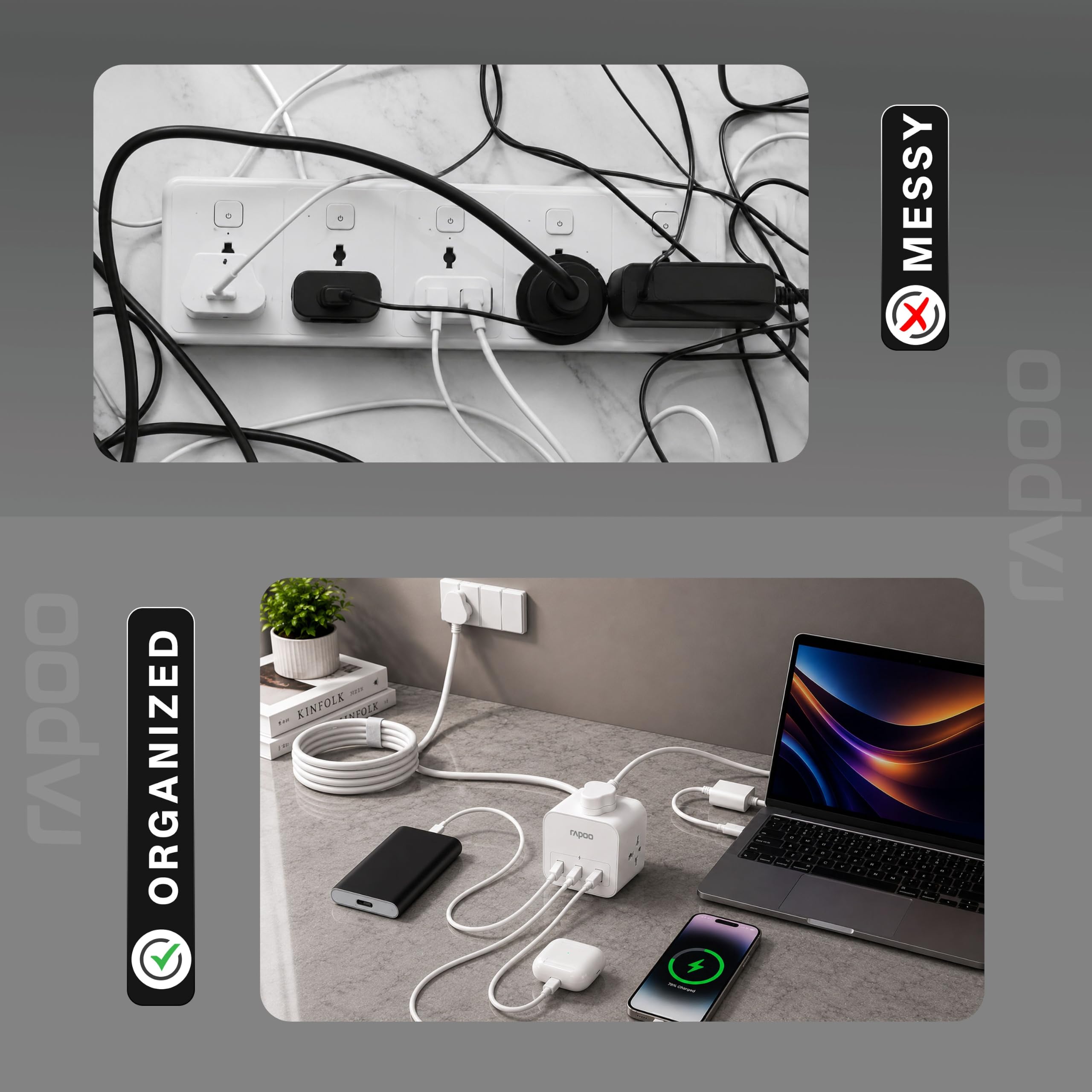 SP30 6in1, Heavy Duty Power Extension, 3 AC Socket, 2 USB A, 1 Type C - Image 4