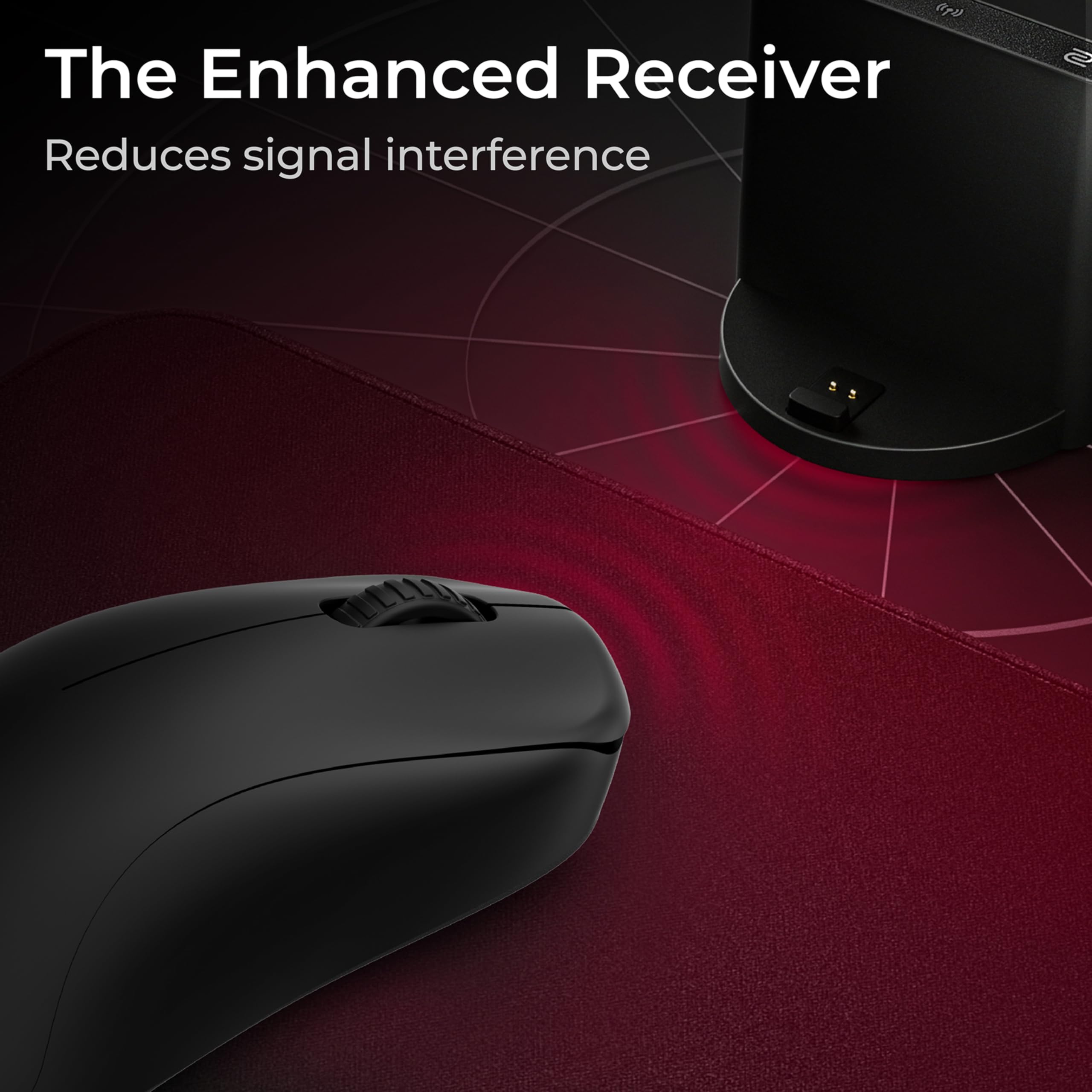 Zowie U2-DW Wireless Symmetrical Gaming Mouse for Esports (Medium)|60g Lightweight|4000Hz Polling Rate with Enchanced Receiver|Driverless Plug & Play - 7 Buttons |PAW 3950 Sensor |Extra Skates - Image 9