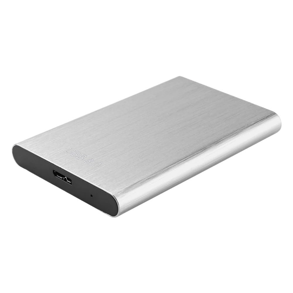 1TB Portable External Hard Drive USB 3.0 Compatible with Tablets and 2.5 Inch Devices Metal Plug and Play(Silver)
