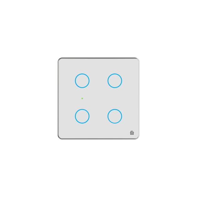 Smart Switch Board: 4 x Switch Module (White, Pack of 1) | No Hub Required | Compatible with Alexa, Google Assistant & Siri