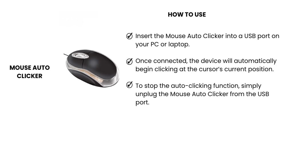 Type-C Mouse Auto Clicker with Type C Connector, Undetectable, Plug and Play, No Software Required, Works On Every Operating System, Works On Laptop, PC, Mac, Phone, Tablet - Image 3