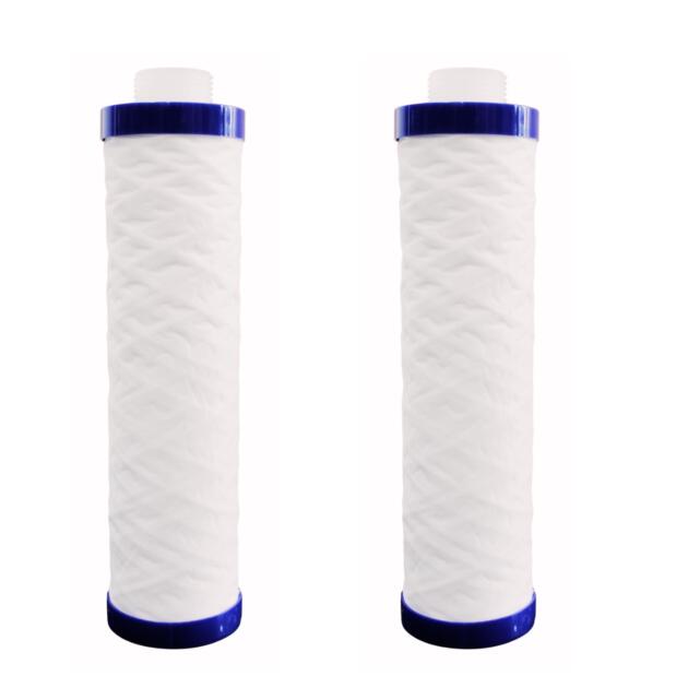 9-Inch PP Yarn Wound Sediment Water Filter Cartridge | 5 Micron,150gm Heavy-Duty Pre-Filter Compatible with Aqua-Guard, LG and Other Brands RO/UV/UF Water Purifier | Virgin PP Yarn (Pack of 2)