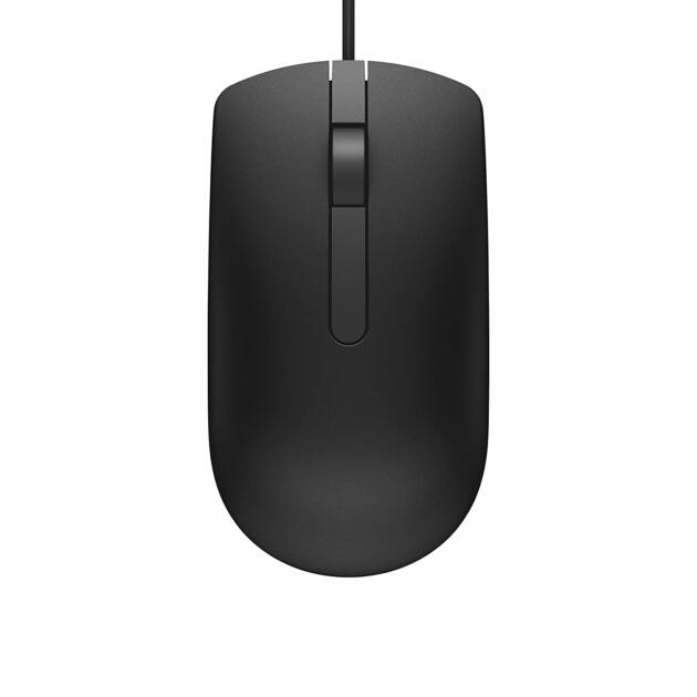 MS116 Wired Mouse, 1000 DPI, Scrolling Wheel, 2 Buttons, 1 x USB, Optical LED Tracking, Plug and Play, Scrolling Wheel, Black