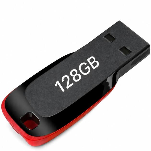 128 gb Red and Black Pendrive