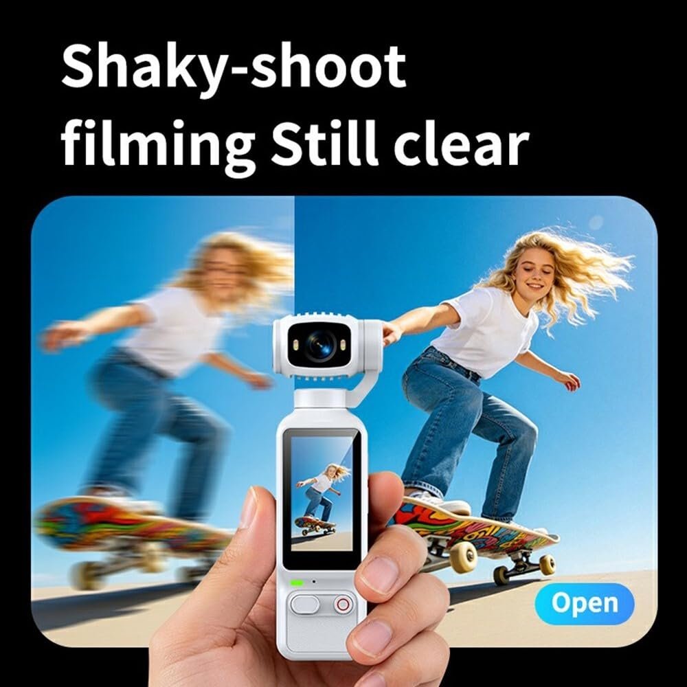 JB SUPAR Professional 3-Axis Handheld Gimbal Camera – Compact 4K-Style Video Camera with Stabilized Imaging, Flip Display & Built-in Audio - Image 9