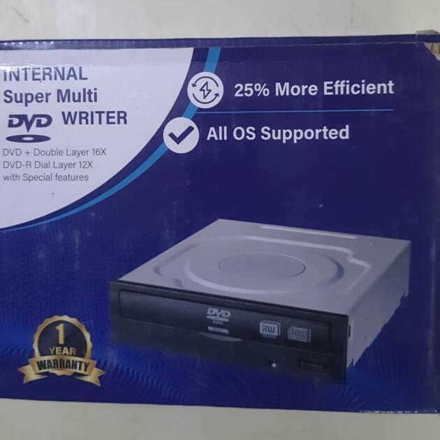 Internal Super Multi DVD Writer, DVD+ Double Layer 16X, DVD-R Dual Layer 12X, All OS Supported