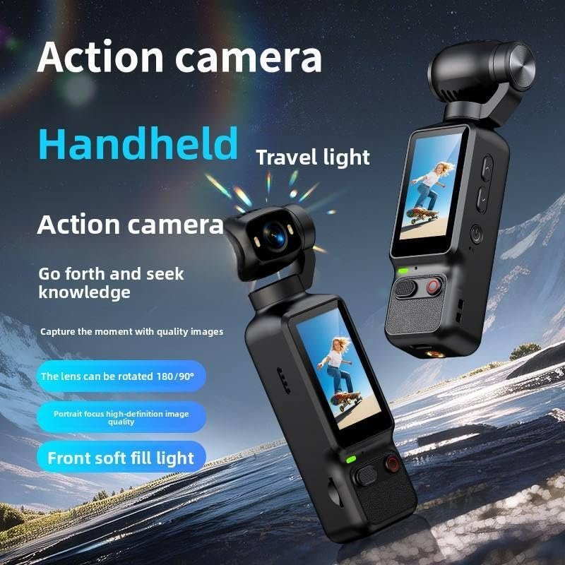 JB SUPAR Professional 3-Axis Handheld Gimbal Camera – Compact 4K-Style Video Camera with Stabilized Imaging, Flip Display & Built-in Audio - Image 7