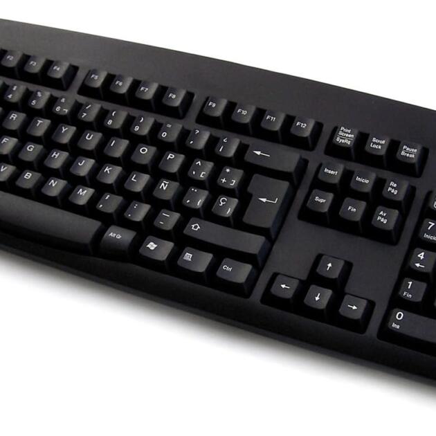 Full Size Wired Computer Keyboard, 104 Keys, Black