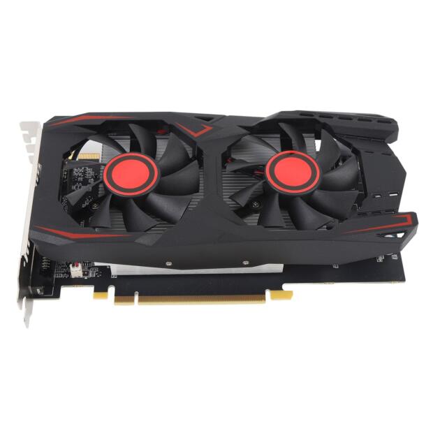 Oreilet Graphics Card 6GB GDDR5, Dual Freeze Fans Video with DVI VGA Ports, 192BIT Double Fan PCIE 2.0 16X Slot Supports DVI VGA HD Multimedia Interface Gaming Video Card