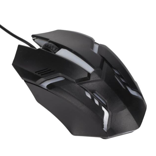 RGB Gaming Mouse, 1600 DPI USB Wired Computer Mice, 3D Scroll Wheel, Adjustable DPI, Ergonomic Mouse for Win10, for Win 8, for Win 7, for Win Vista or for Win (Black)