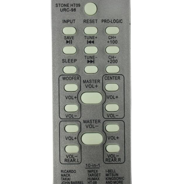 TKE Compatible Remote for URC-98 Home Theatre 10 in 1 Remote Control, (Ricardo, Mack, Takai, John Barrel, Impex, Target, (Please Match The Image with Your Old Image)(TKE-365)
