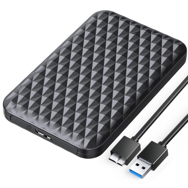 320GB High-Speed Ultra Slim Portable External Hard Drive - USB 3.0, Compatible with PC, Mac, Laptop, PS4, iPad, Tablet, Mobile (Black) - 1 Year Warranty