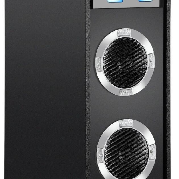 HJ DJ Multimedia Tower Speaker H-10X | Bluetooth Home Theater System with Subwoofer, USB/SD/AUX/FM Remote Control, LED Display, High Bass Floor Standing Sound System for Home & Party (HUF-0005)
