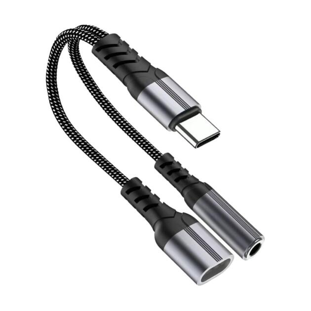 USB C to 3.5mm Headphone Jack Adapter with 60W PD Fast Charging DAC Chip HiFi Audio USB Type C to AUX Converter Compatible with Samsung S25 S24 OnePlus Xiaomi iPad MacBook Pixel